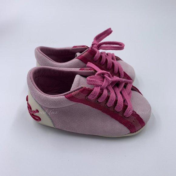 Auth Gucci Baby Pink Logo Shoes Size EU 16 - Picture 3 of 15